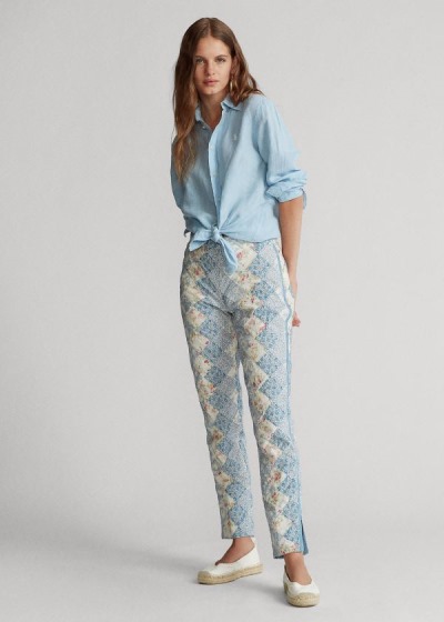 Women's Polo Ralph Lauren Patchwork Cotton Pants | 312790VAM